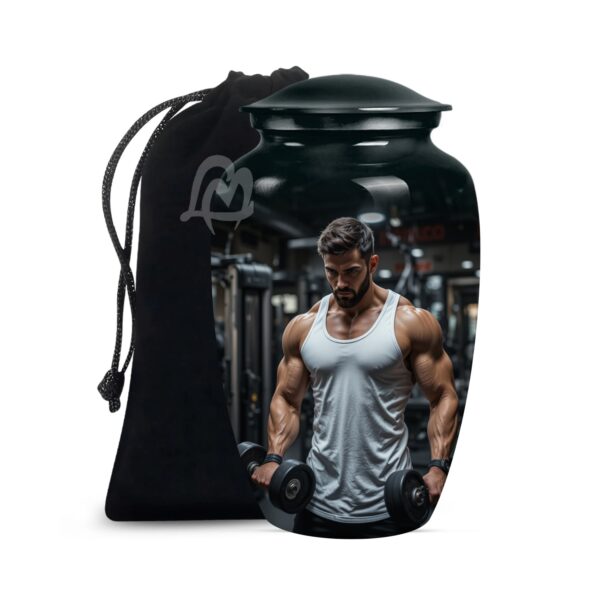 Gym Modern Memorial Cremation Urn for Ashes for Women with - 200 cu in Funeral Urns for Men and Women,
