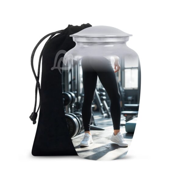 Gym Modern Memorial Cremation Urn for Ashes for Women with - 200 cu in Funeral Urns for Men and Women,