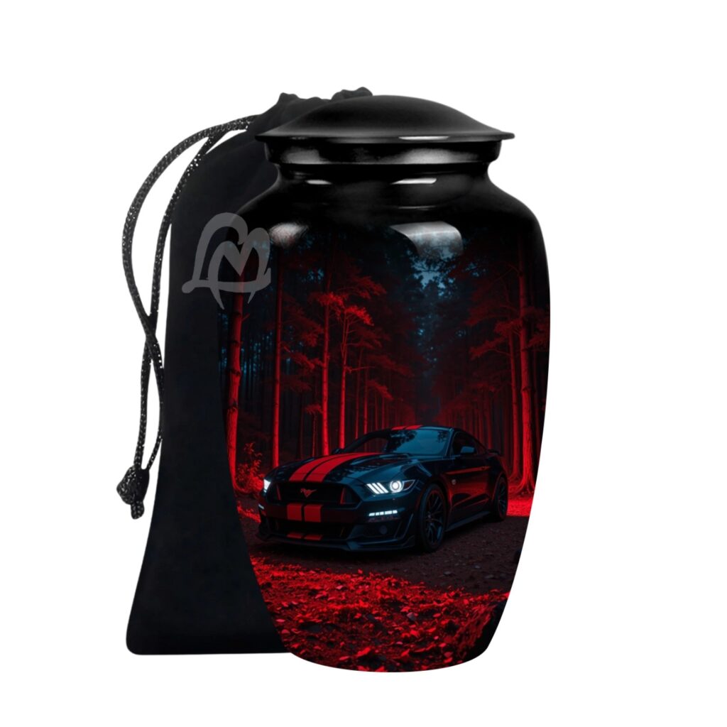 Car Cremation Urns for Human Ashes - Display Burial Urn at Home - Include Velvet Bag