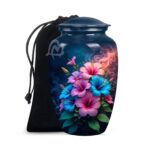 Colorful Flowers Urns for Human Ashes, Burial Urn for Adult, Cremation Urn Memorial Human Ashes