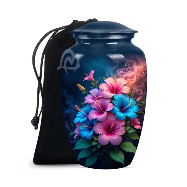 Colorful Flowers Urns for Human Ashes, Burial Urn for Adult, Cremation Urn Memorial Human Ashes