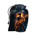Guitar Cremation Aluminium Funeral Urns for Adult Human | Beautiful Style Handcrafted Burial Funeral