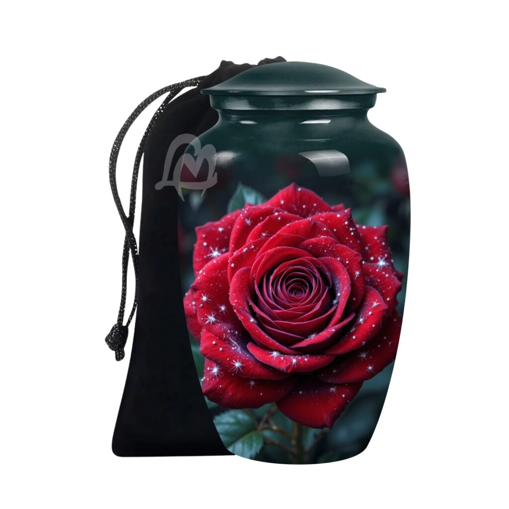 Colorful Flowers Urns for Human Ashes, Burial Urn for Adult, Cremation Urn Memorial Human Ashes