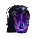 Guitar Cremation Aluminium Funeral Urns for Adult Human | Beautiful Style Handcrafted Burial Funeral
