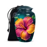 Colorful Flowers Urns for Human Ashes, Burial Urn for Adult, Cremation Urn Memorial Human Ashes