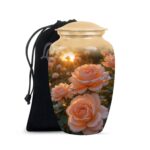 Colorful Flowers Urns for Human Ashes, Burial Urn for Adult, Cremation Urn Memorial Human Ashes
