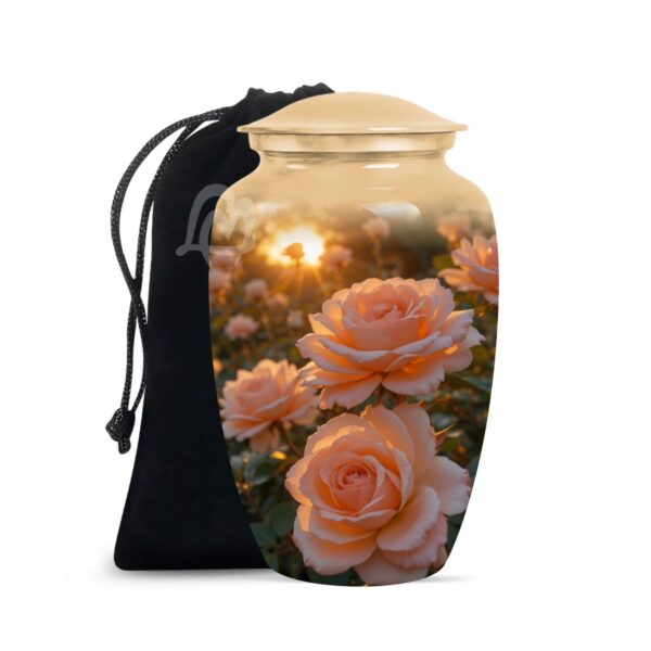 Colorful Flowers Urns for Human Ashes, Burial Urn for Adult, Cremation Urn Memorial Human Ashes