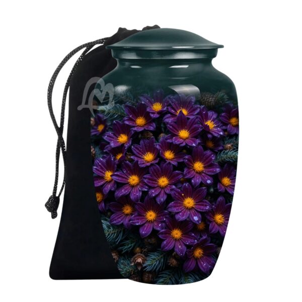 Colorful Flowers Urns for Human Ashes, Burial Urn for Adult, Cremation Urn Memorial Human Ashes