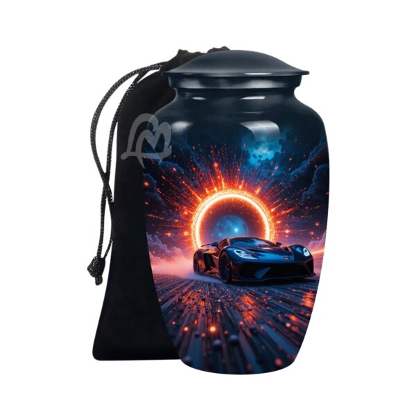 Car Cremation Urns for Human Ashes - Display Burial Urn at Home - Include Velvet Bag
