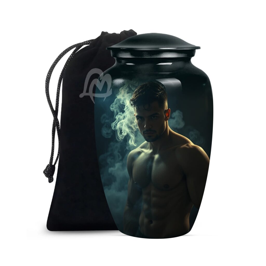 Gym Modern Memorial Cremation Urn for Ashes for Women with - 200 cu in Funeral Urns for Men and Women,