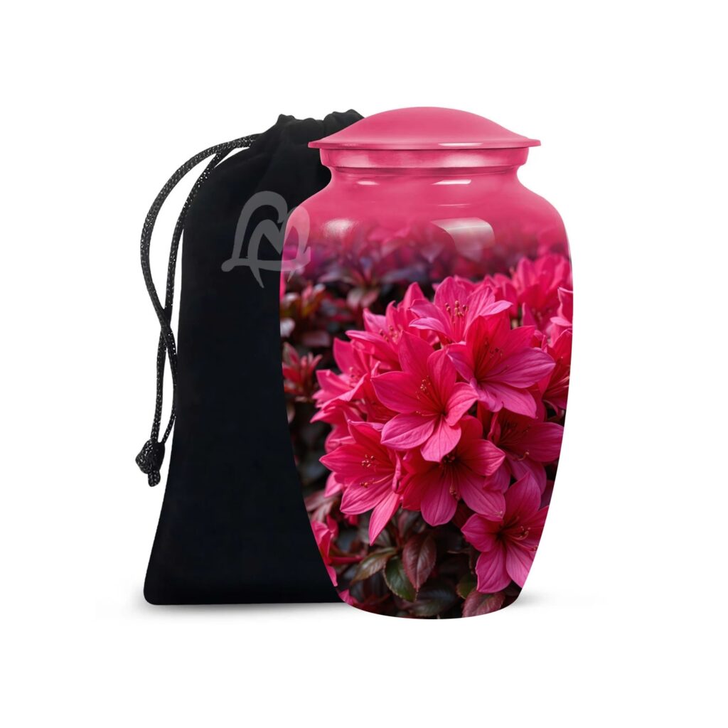Colorful Flowers Urns for Human Ashes, Burial Urn for Adult, Cremation Urn Memorial Human Ashes