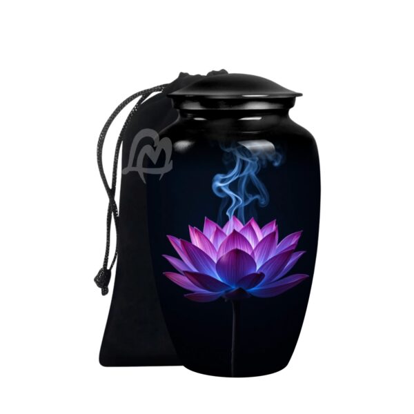 Lotus Cremation Urn for Human Ashes – Adult Funeral Urn Handcrafted