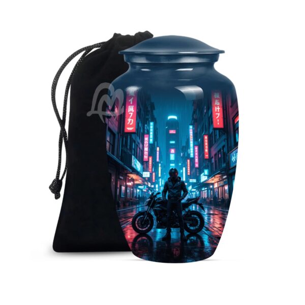 Bike Cremation Urn for Adult Human Ashes - Large Handcrafted Funeral Memorial