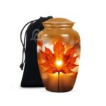 Maple Leaf Urns for Human Ashes Adult Male, Funeral Urn for Human Ashes