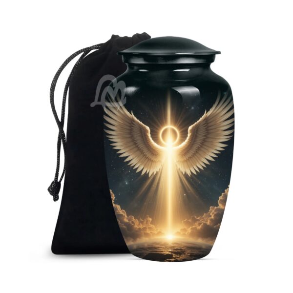 Catholic Cremation Urns for Human Ashes – Display Burial Urn at Home – Include Velvet Bag