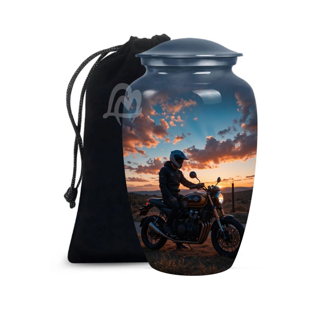 Completely Handcrafted with Velvet Protection Bag Funeral Burial, Decorative Adult.