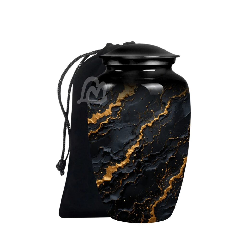 Decorative Modern Urn, Funeral Urns for Mom – Peaceful Marble Design Urns for Ashes.