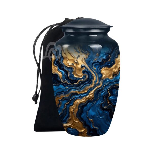 Marble Abstract Cremation Urns for Human Ashes – Metal Urns for Adults