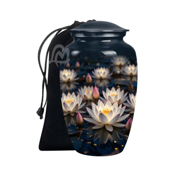 Lotus Cremation Urn for Human Ashes – Adult Funeral Urn Handcrafted