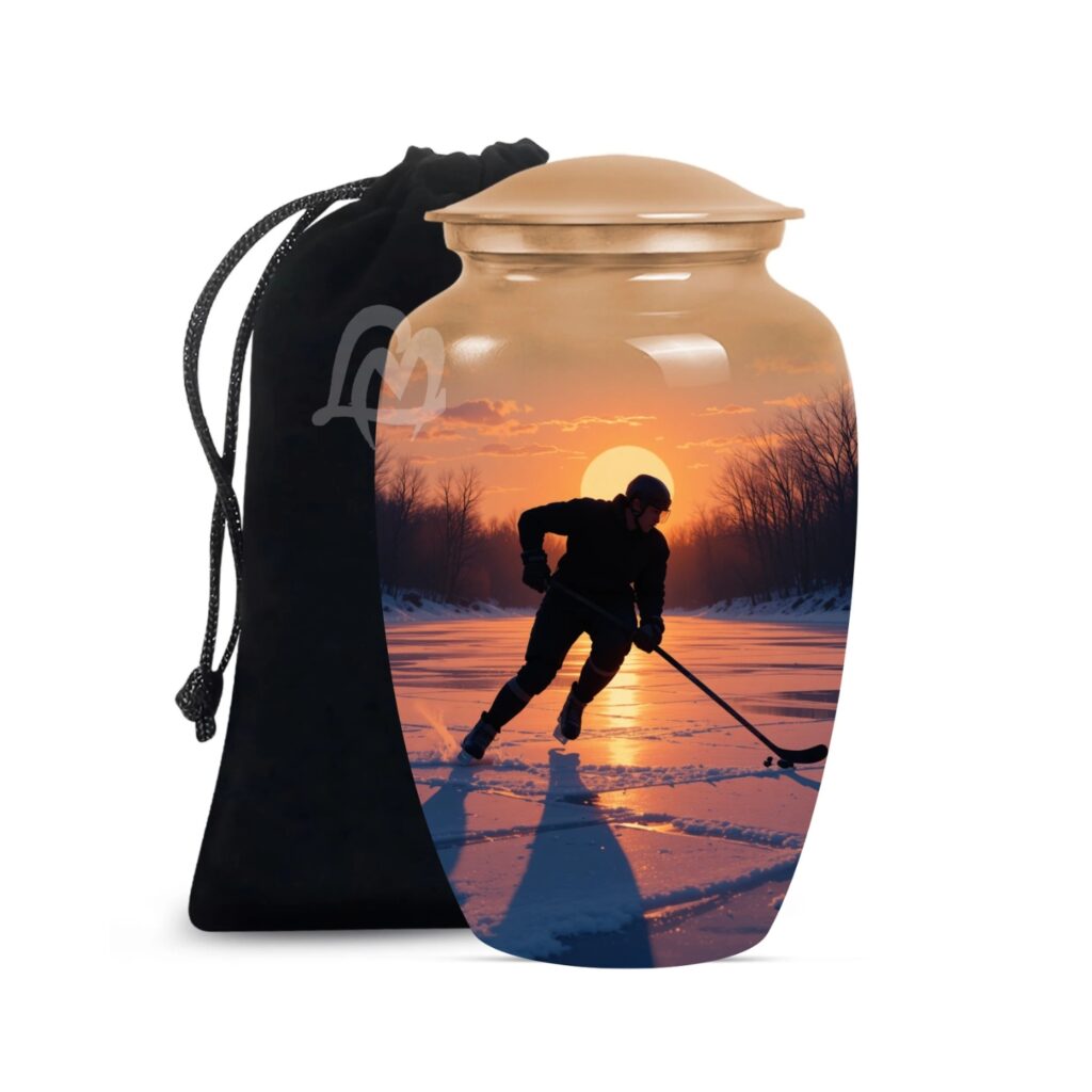 Hockey Cremation Urn Memorial Human Ashes Container Jar Pot | Burial Funeral Urns