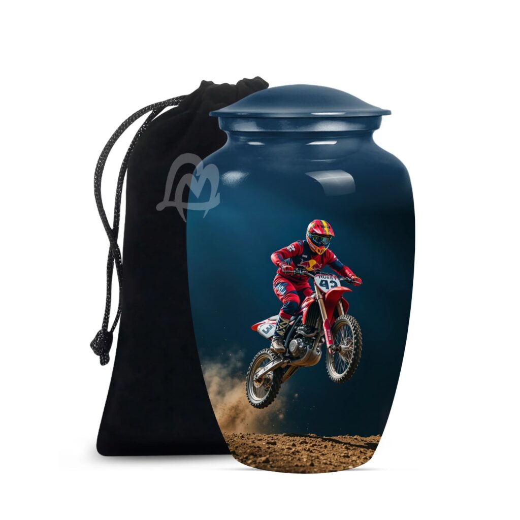 Completely Handcrafted with Velvet Protection Bag Funeral Burial, Decorative Adult.