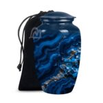 Decorative Modern Urn, Funeral Urns for Mom – Peaceful Marble Design Urns for Ashes.