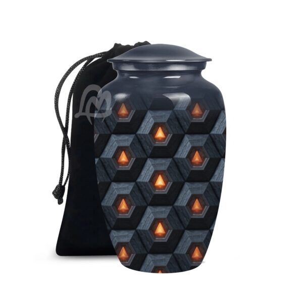 Premium Aluminum Urn, Burial, Funeral & Memorial Tribute for Loved Ones.