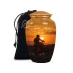 Completely Handcrafted with Velvet Protection Bag Funeral Burial, Decorative Adult.