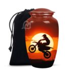 Bike Cremation Urn for Adult Human Ashes - Large Handcrafted Funeral Memorial
