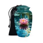 Lotus Cremation Urn for Human Ashes – Adult Funeral Urn Handcrafted