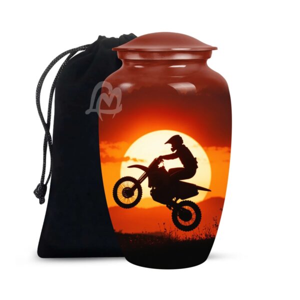 Bike Cremation Urn for Adult Human Ashes - Large Handcrafted Funeral Memorial