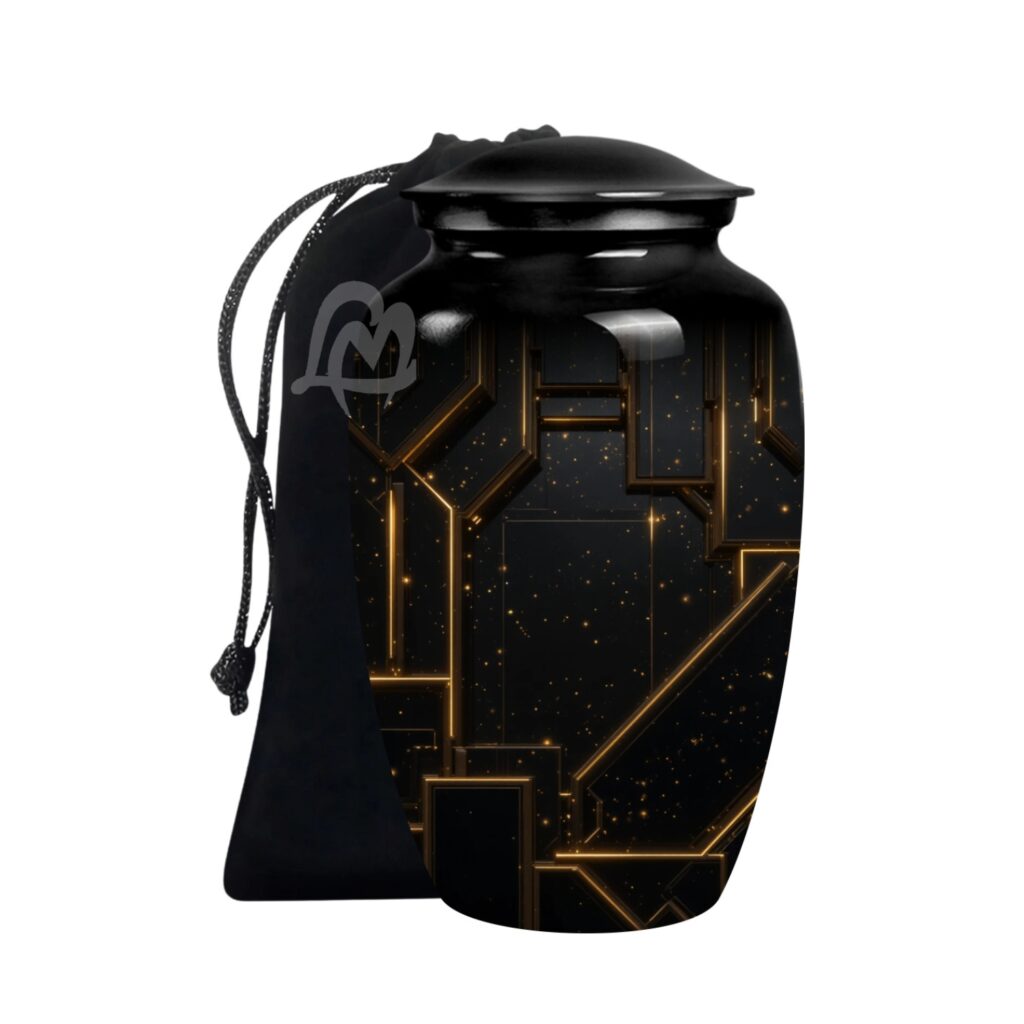 Pattern Cremation Urns for Human Ashes, Decorative Burial Urn for Adult Men and Women