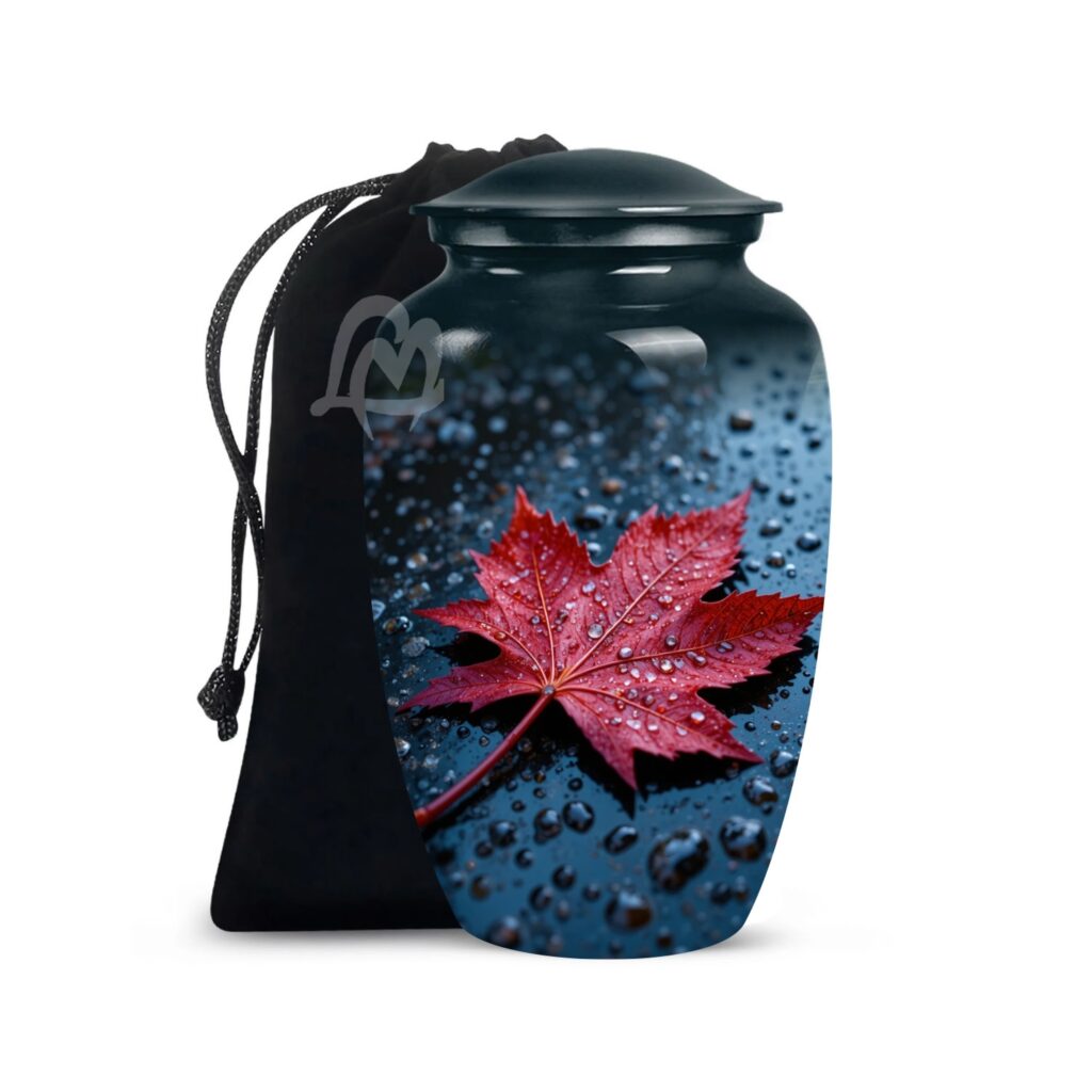 Maple Leaf Urns for Human Ashes Adult Male, Funeral Urn for Human Ashes