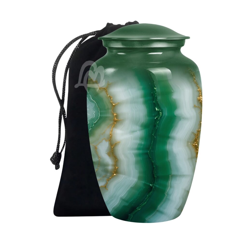 Decorative Modern Urn, Funeral Urns for Mom – Peaceful Marble Design Urns for Ashes.