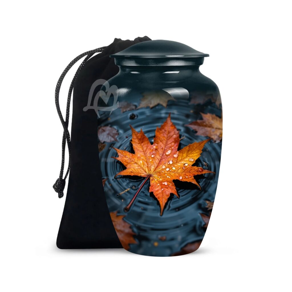 Maple Leaf Urns for Human Ashes Adult Male, Funeral Urn for Human Ashes