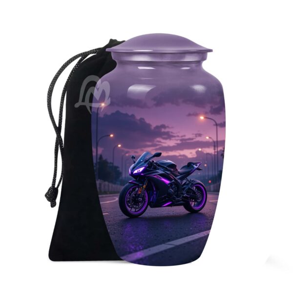 Bike Cremation Urn for Adult Human Ashes - Large Handcrafted Funeral Memorial