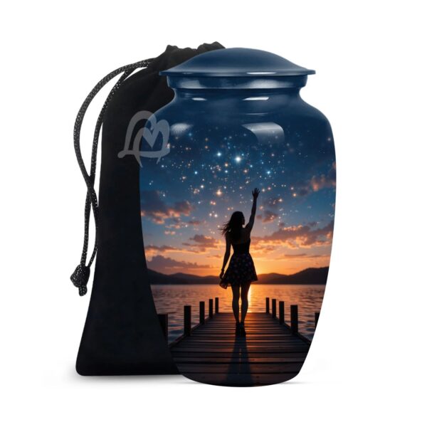 Soul Cremation Urn for Human Ashes Adult – Large Soul Urn for Women & Men with Secure Lid