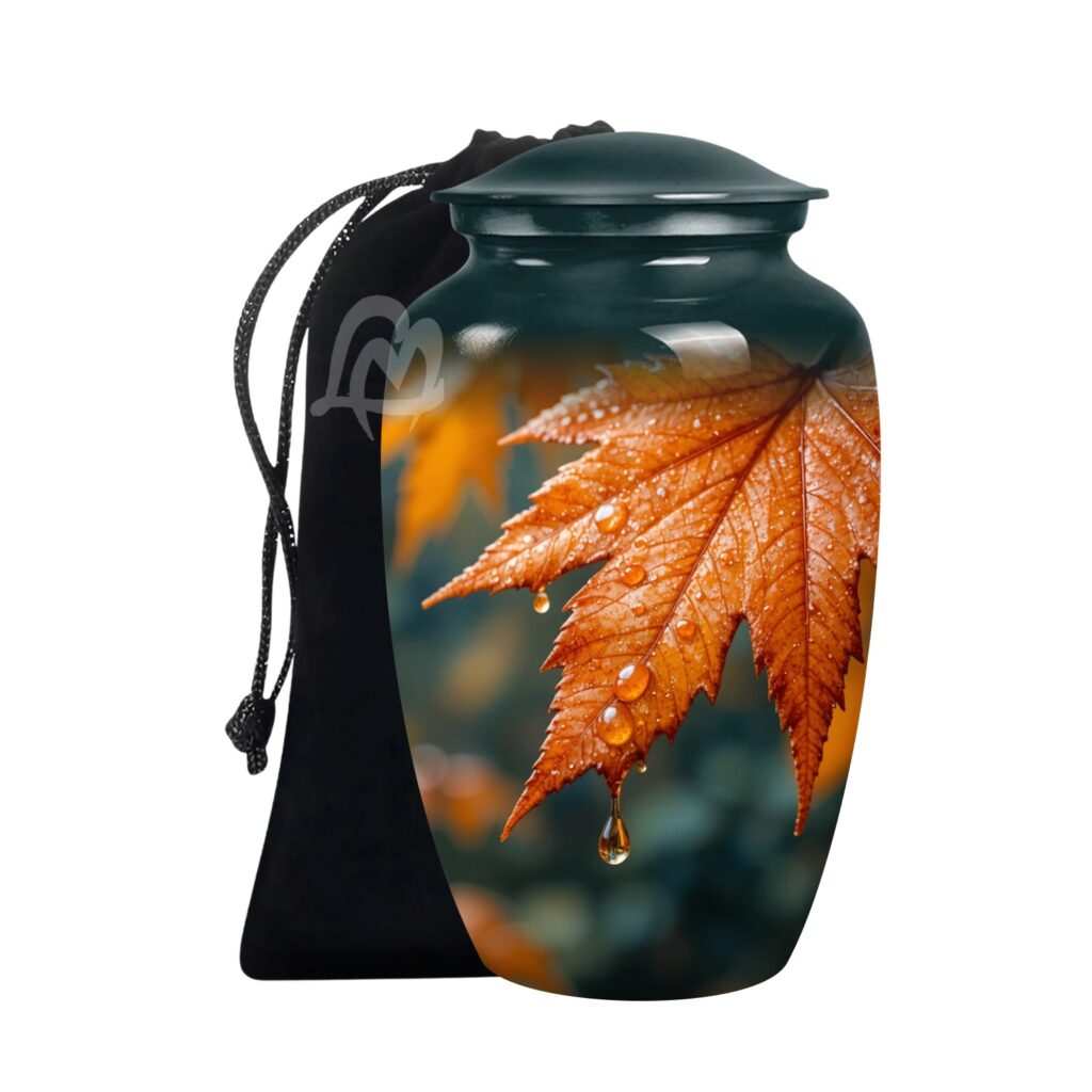 Maple Leaf Urns for Human Ashes Adult Male, Funeral Urn for Human Ashes