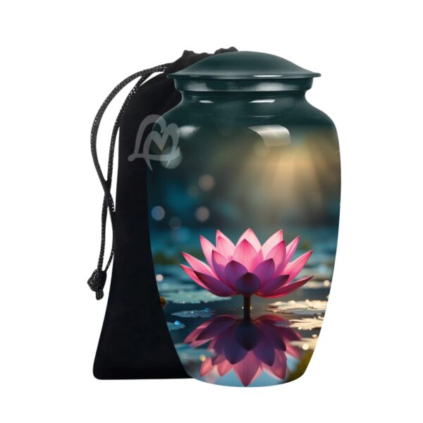 Lotus Cremation Urn for Human Ashes – Adult Funeral Urn Handcrafted