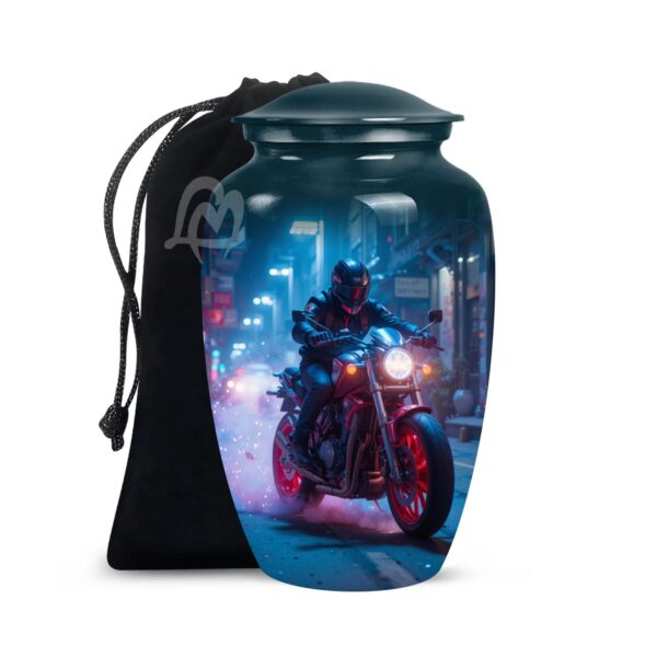 Bike Cremation Urn for Adult Human Ashes - Large Handcrafted Funeral Memorial