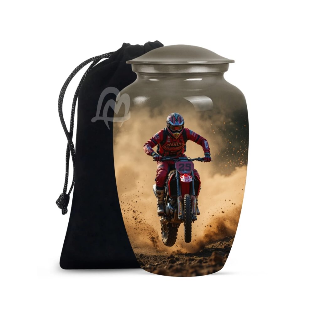 Completely Handcrafted with Velvet Protection Bag Funeral Burial, Decorative Adult.