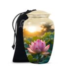 Lotus Cremation Urn for Human Ashes – Adult Funeral Urn Handcrafted