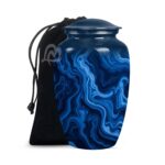 Marble Abstract Cremation Urns for Human Ashes – Metal Urns for Adults
