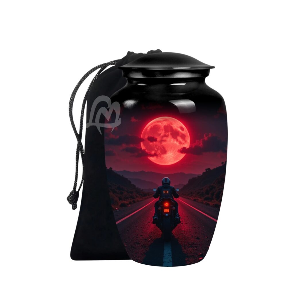 Bike Cremation Urn for Adult Human Ashes - Large Handcrafted Funeral Memorial