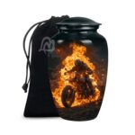 Completely Handcrafted with Velvet Protection Bag Funeral Burial, Decorative Adult.