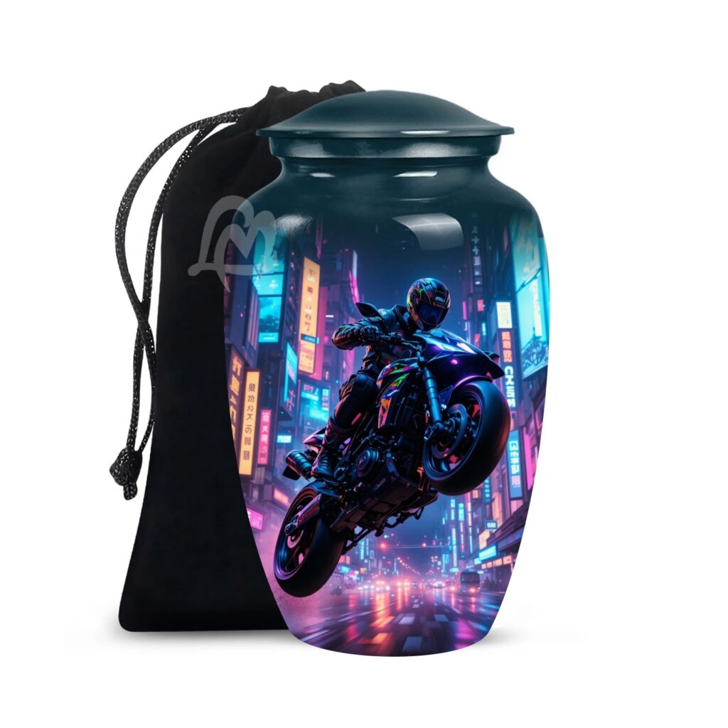 Completely Handcrafted with Velvet Protection Bag Funeral Burial, Decorative Adult.