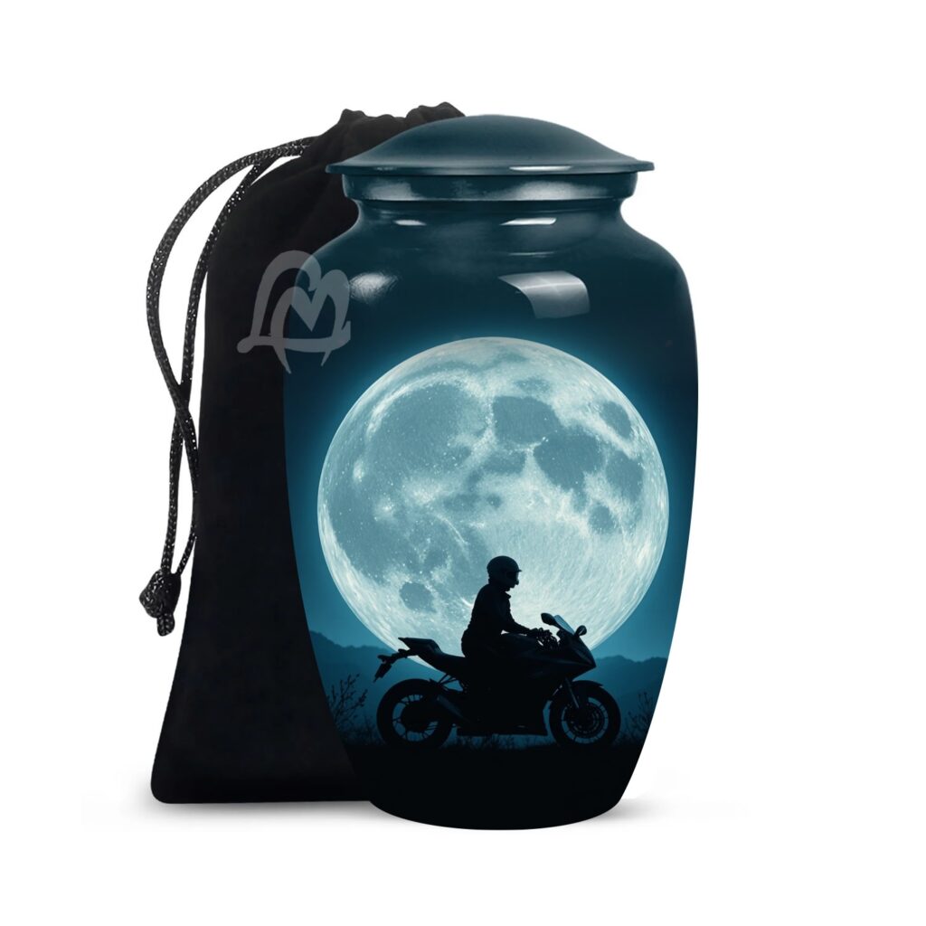 Completely Handcrafted with Velvet Protection Bag Funeral Burial, Decorative Adult.