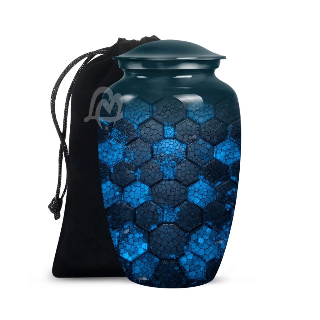 Premium Aluminum Urn, Burial, Funeral & Memorial Tribute for Loved Ones.