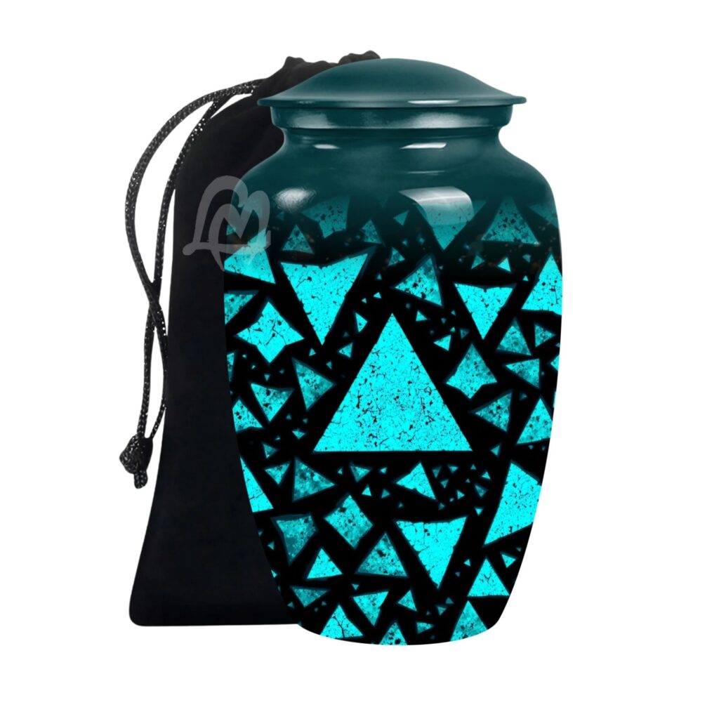 Pattern Cremation Urns for Human Ashes, Decorative Burial Urn for Adult Men and Women