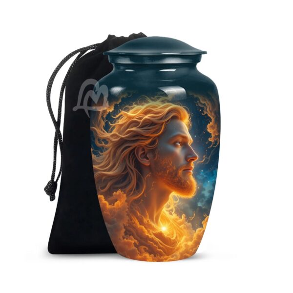 Catholic Cremation Urns for Human Ashes – Display Burial Urn at Home – Include Velvet Bag